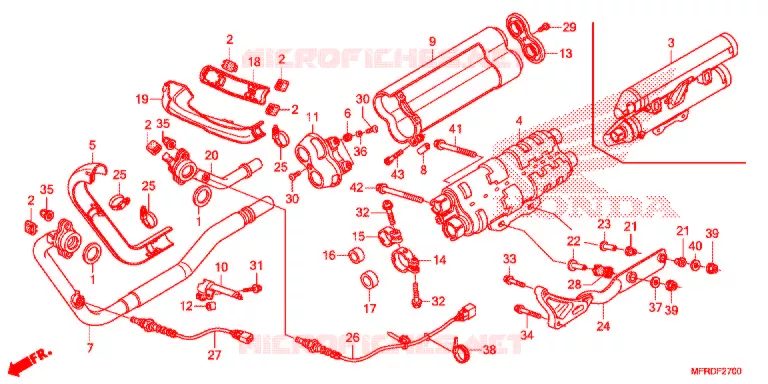SILENCIEUX D'ECHAPPEMENT Honda MOTO 1300 VT 2019  VT1300CXAK