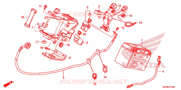 BATTERIE Honda MOTO 1300 VT 2019  VT1300CXK