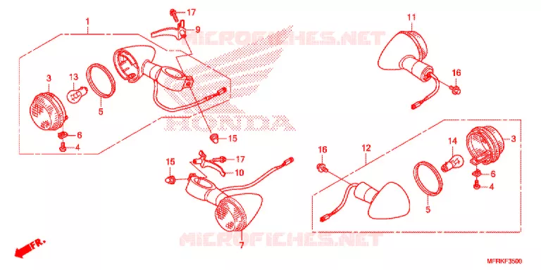 CLIGNOTANT Honda MOTO 1300 VT 2019  VT1300CXK