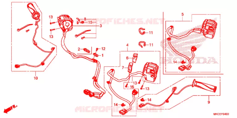 COMMODOS - POIGNEES Honda MOTO 1800 GOLD-WING 2019  GL1800DK