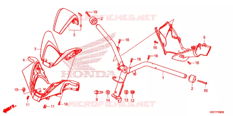 GUIDON - CARENAGE Honda SCOOTER 250 FORZA 2019  NSS250AK