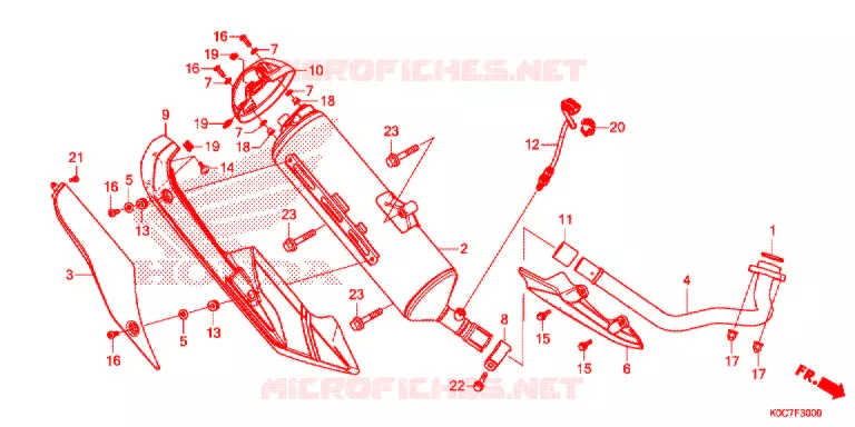 SILENCIEUX D'ECHAPPEMENT Honda SCOOTER 250 FORZA 2019  NSS250AK