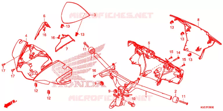 GUIDON - CARENAGE Honda SCOOTER 300 SH 2020  SH300ASK