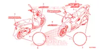 AUTOCOLLANTS pour Honda SH 300 I ABS S 3E de 2020