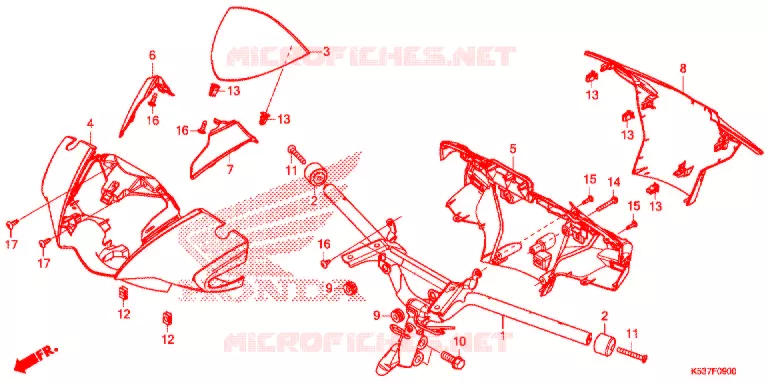 GUIDON - CARENAGE Honda SCOOTER 300 SH 2020  SH300ASK