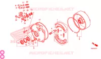 TAMBOUR DE FREIN ARRIERE pour Honda TRX 250 FOURTRAX RECON Electric Shift de 2019