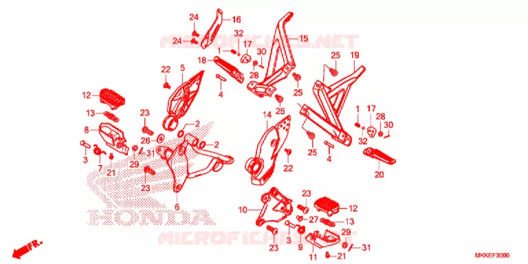 REPOSE PIED Honda MOTO 1000 AFRICA-TWIN 2019  CRF1000AL2K
