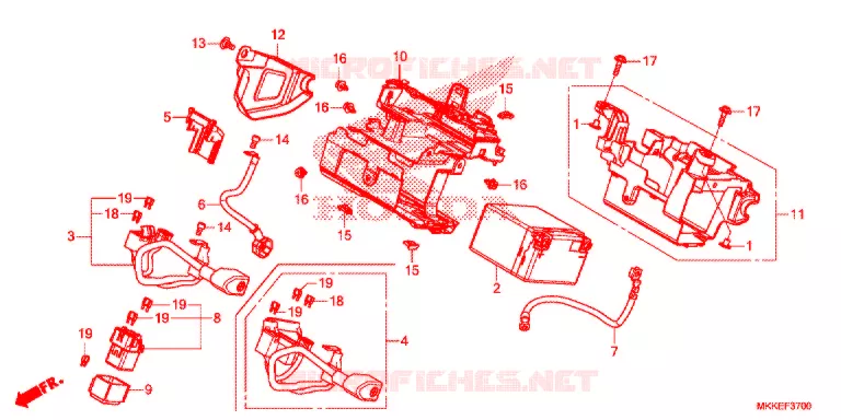 BATTERIE Honda MOTO 1000 AFRICA-TWIN 2019  CRF1000ALK