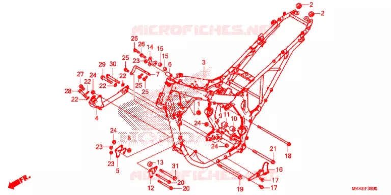 CADRE Honda MOTO 1000 AFRICA-TWIN 2019  CRF1000ALK