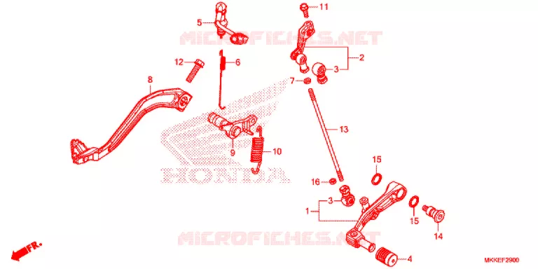 PEDALE Honda MOTO 1000 AFRICA-TWIN 2019  CRF1000ALK
