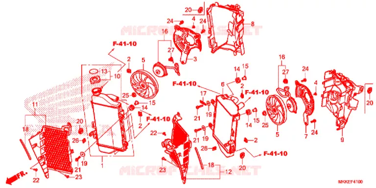 RADIATEUR Honda MOTO 1000 AFRICA-TWIN 2019  CRF1000ALK