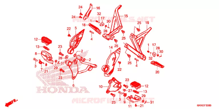 REPOSE PIED Honda MOTO 1000 AFRICA-TWIN 2019  CRF1000DK