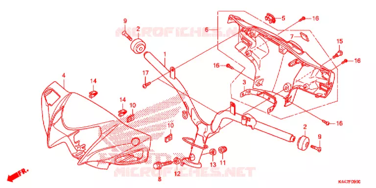 GUIDON - CARENAGE Honda SCOOTER 110 DIO 2020  NSC110_20