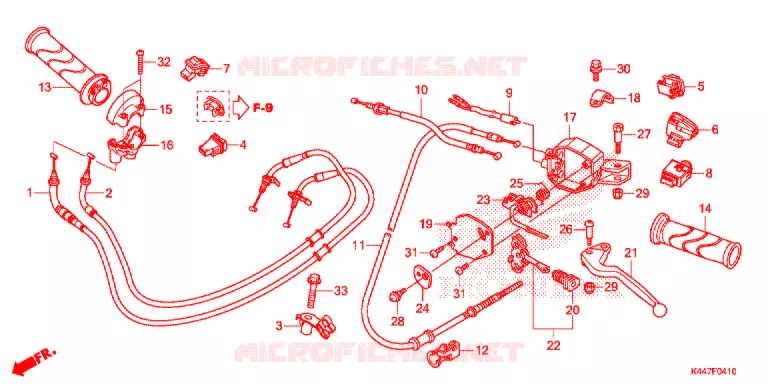 LEVIER DE GUIDON - CABLE - COMMODO Honda SCOOTER 110 DIO 2020  NSC110_20