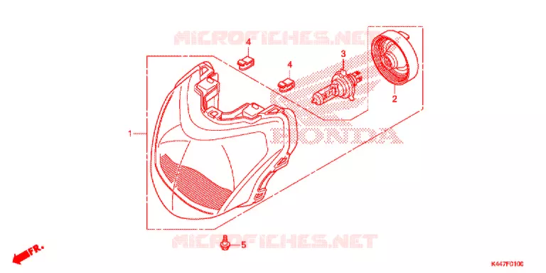 PHARE Honda SCOOTER 110 VISION 2019  NSC110MPDK