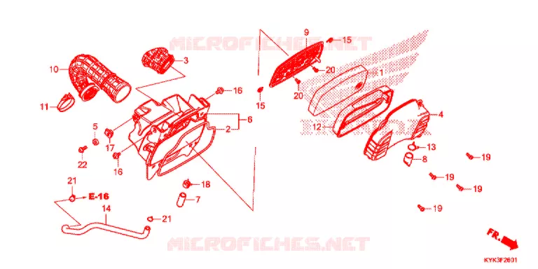 FILTRE A AIR (CRF110FK) Honda MOTO 110 CRF 2021  CRF110FK