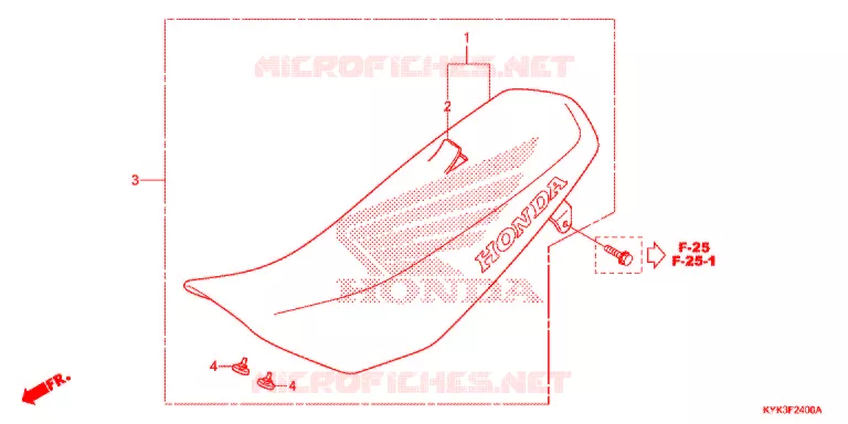 SELLE Honda MOTO 110 CRF 2019  CRF110FK