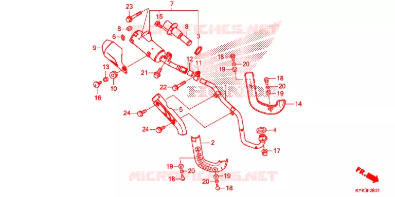 SILENCIEUX D'ECHAPPEMENT (CRF110FK) Honda MOTO 110 CRF 2019  CRF110FK