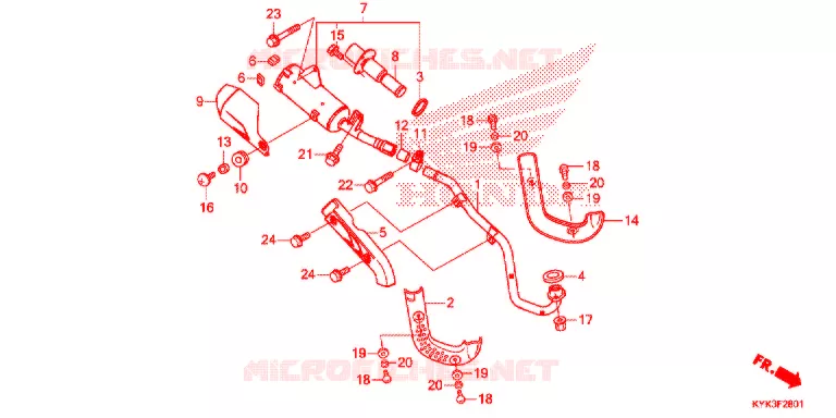 SILENCIEUX D'ECHAPPEMENT (CRF110FK) Honda MOTO 110 CRF 2019  CRF110FK