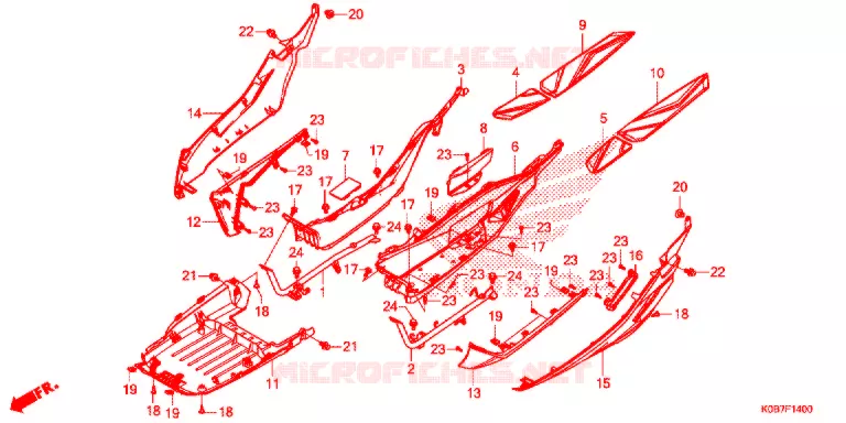 MARCHE PIEDS Honda SCOOTER 300 FORZA 2020  NSS300AK_2ED