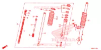 FOURCHE pour Honda CRF 125 F BIG WHEELS de 2019