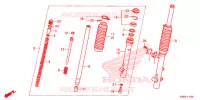 FOURCHE pour Honda CRF 125 F de 2019
