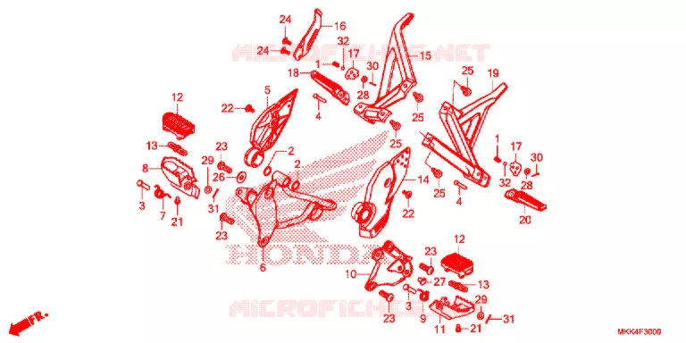 REPOSE PIED Honda MOTO 1000 AFRICA-TWIN 2019  CRF1000A2K