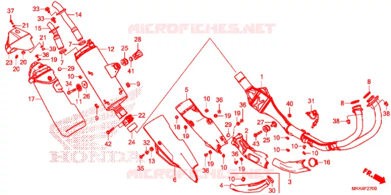 SILENCIEUX D'ECHAPPEMENT Honda MOTO 1000 AFRICA-TWIN 2019  CRF1000A2K