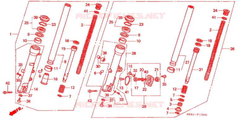 FOURCHE Honda MOTO 800 PC800 1990  PC800L