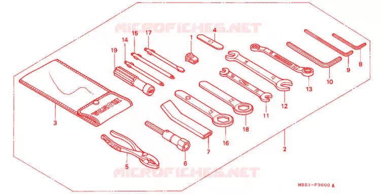 OUTIL Honda MOTO 800 PC800 1990  PC800L