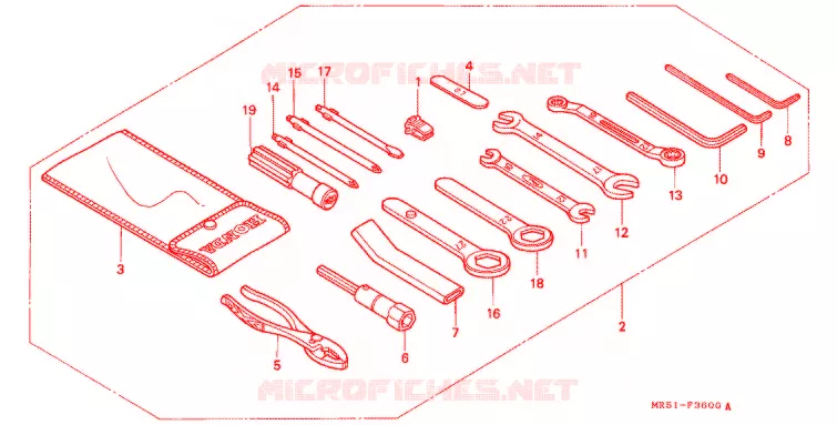 OUTIL Honda MOTO 800 PC800 1993  PC800R