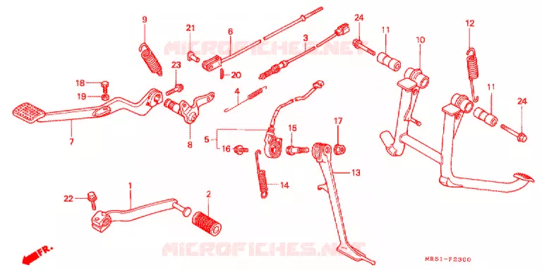 PEDALE - BEQUILLE Honda MOTO 800 PC800 1994  PC800R