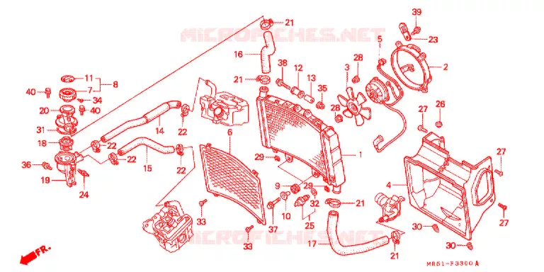 RADIATEUR - THERMOSTAT Honda MOTO 800 PC800 1994  PC800R