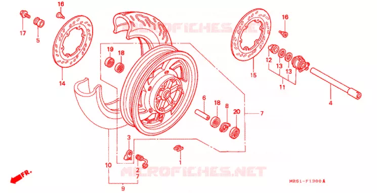 ROUE AVANT Honda MOTO 800 PC800 1994  PC800R