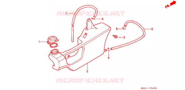 VASE D'EXPANSION Honda MOTO 800 PC800 1991  PC800R