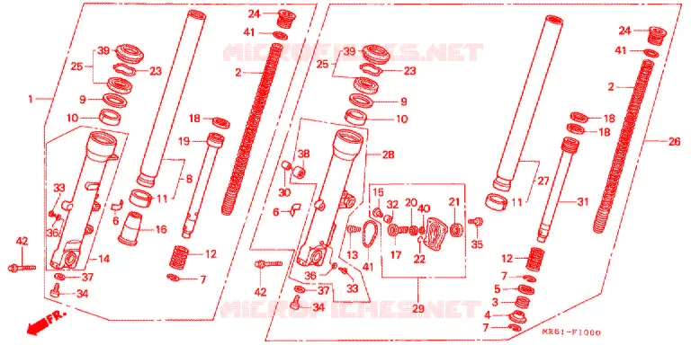 FOURCHE Honda MOTO 800 PC800 1996  PC800T