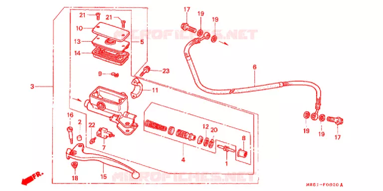 MAITRE-CYLINDRE Honda MOTO 800 PC800 1996  PC800T
