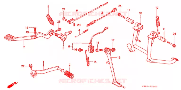 PEDALE - BEQUILLE Honda MOTO 800 PC800 1996  PC800T