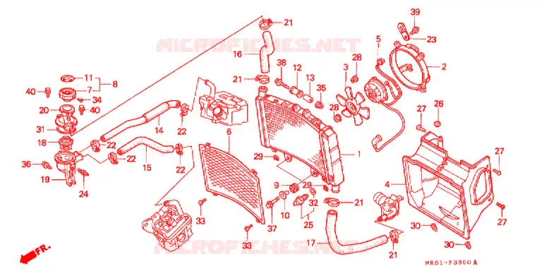 RADIATEUR - THERMOSTAT Honda MOTO 800 PC800 1996  PC800T
