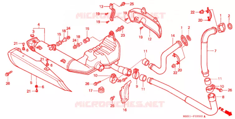 SILENCIEUX D'ECHAPPEMENT Honda MOTO 800 PC800 1997  PC800T