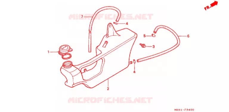VASE D'EXPANSION Honda MOTO 800 PC800 1997  PC800T