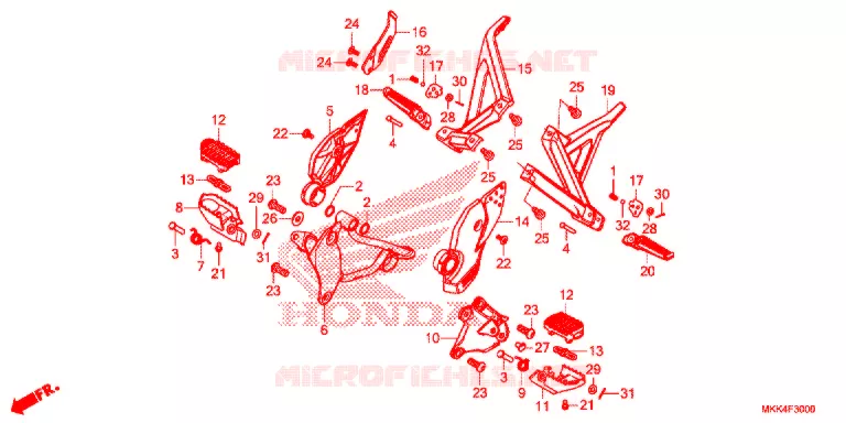 REPOSE PIED Honda MOTO 1000 AFRICA-TWIN 2019  CRF1000DK