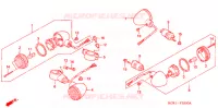 CLIGNOTANT (VT250CR/T/V) pour Honda V TWIN MAGNA 250 SPEED WARNING LIMIT de 1996