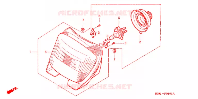 PHARE (CH125H/N/P/R) Honda SCOOTER 125 SPACY 1992  CH125N