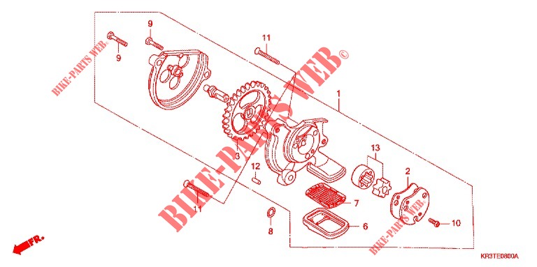 POMPE A HUILE pour Honda REBEL 250 With speed warning light de 1996