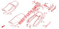 SELLE   CARENAGE ARRIERE (CB750F2N/T/1 CB750F4/5) pour Honda CB 750 RED de 2004