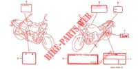 ETIQUETTE DE PRECAUTIONS pour Honda CB 750 Driving School de 2005