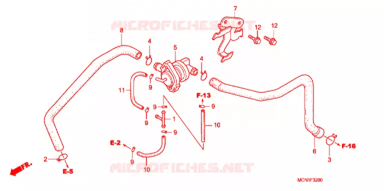 COMMANDE INJECTION D'AIR SOUPAPE Honda MOTO 750 CB 2007  CB750F7