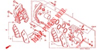 ETRIER DE FREIN AVANT (CB750F2N/T/1 CB750F4/5) pour Honda CB 750 RED de 2005