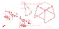 BEQUILLE   REPOSE PIEDS pour Honda CR 125 R de 1995